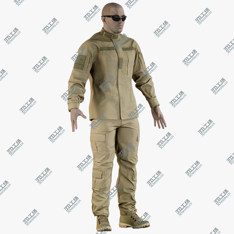 images/goods_img/202105073/3D model Soldier Uniform Desert (2 Cloth Sides)/1.jpg